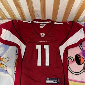 Vintage Reebok Red and White Cardinals Jersey